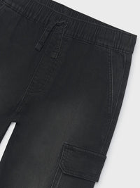 Calça soft denim jogger Preto (Preto)  para Menino - Mayoral