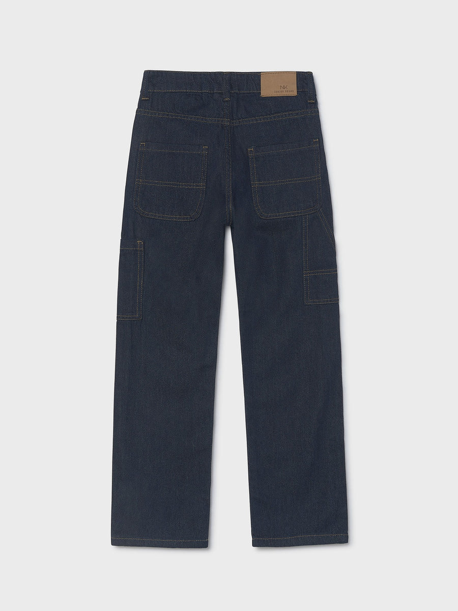 Calça denim loose fit Dark indig (Marinho)  para Menino - Mayoral