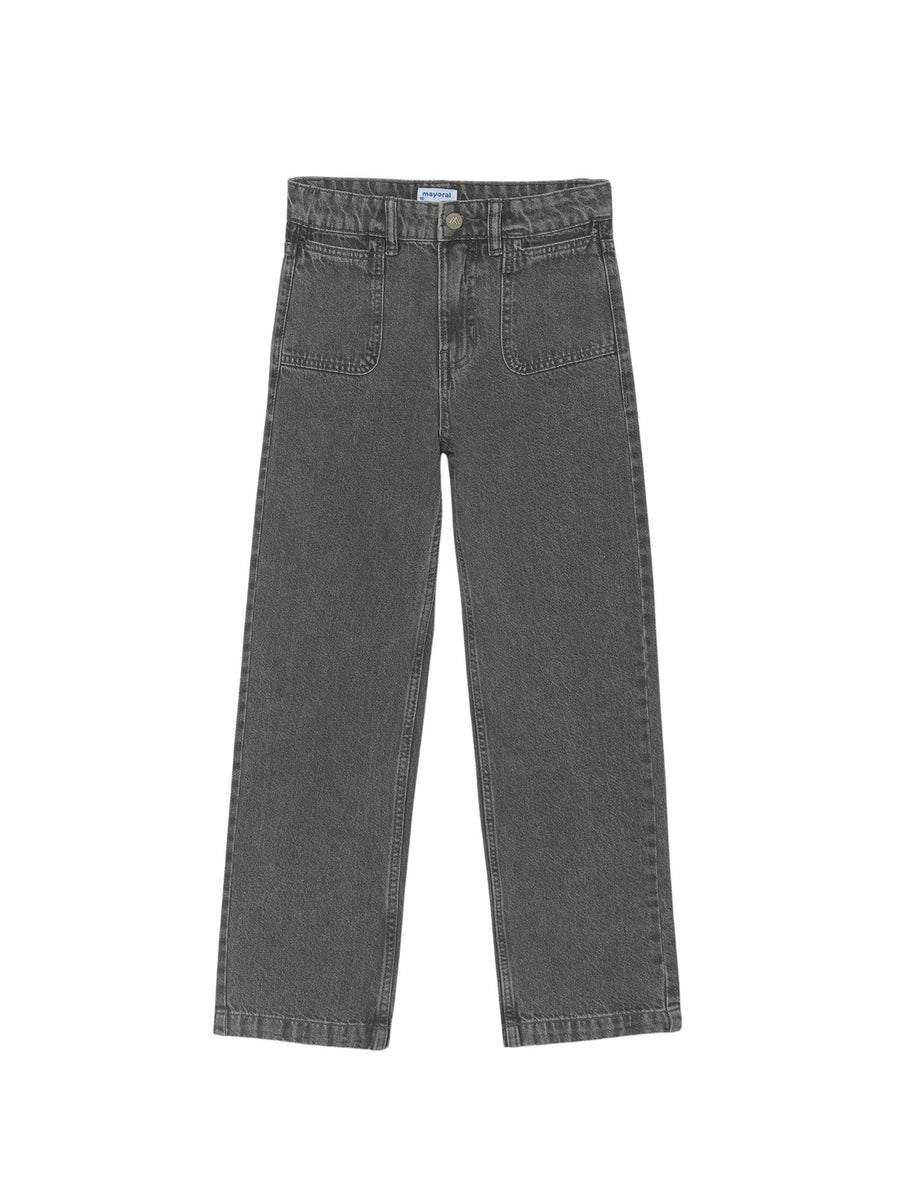 Calça relaxed fit denim Grey (Cinza)  para Menina - Mayoral