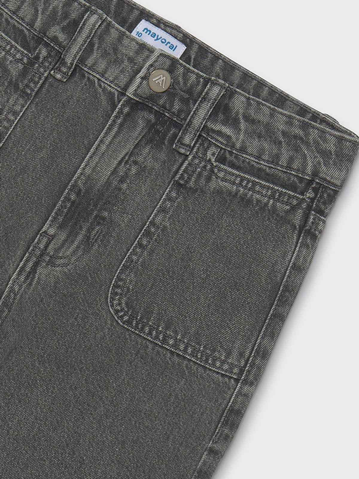 Calça relaxed fit denim Grey (Cinza)  para Menina - Mayoral