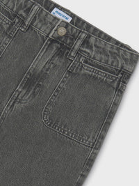 Calça relaxed fit denim Grey (Cinza)  para Menina - Mayoral