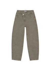 Calça sarja barrel Alga (Azeitona)  para Menina - Mayoral
