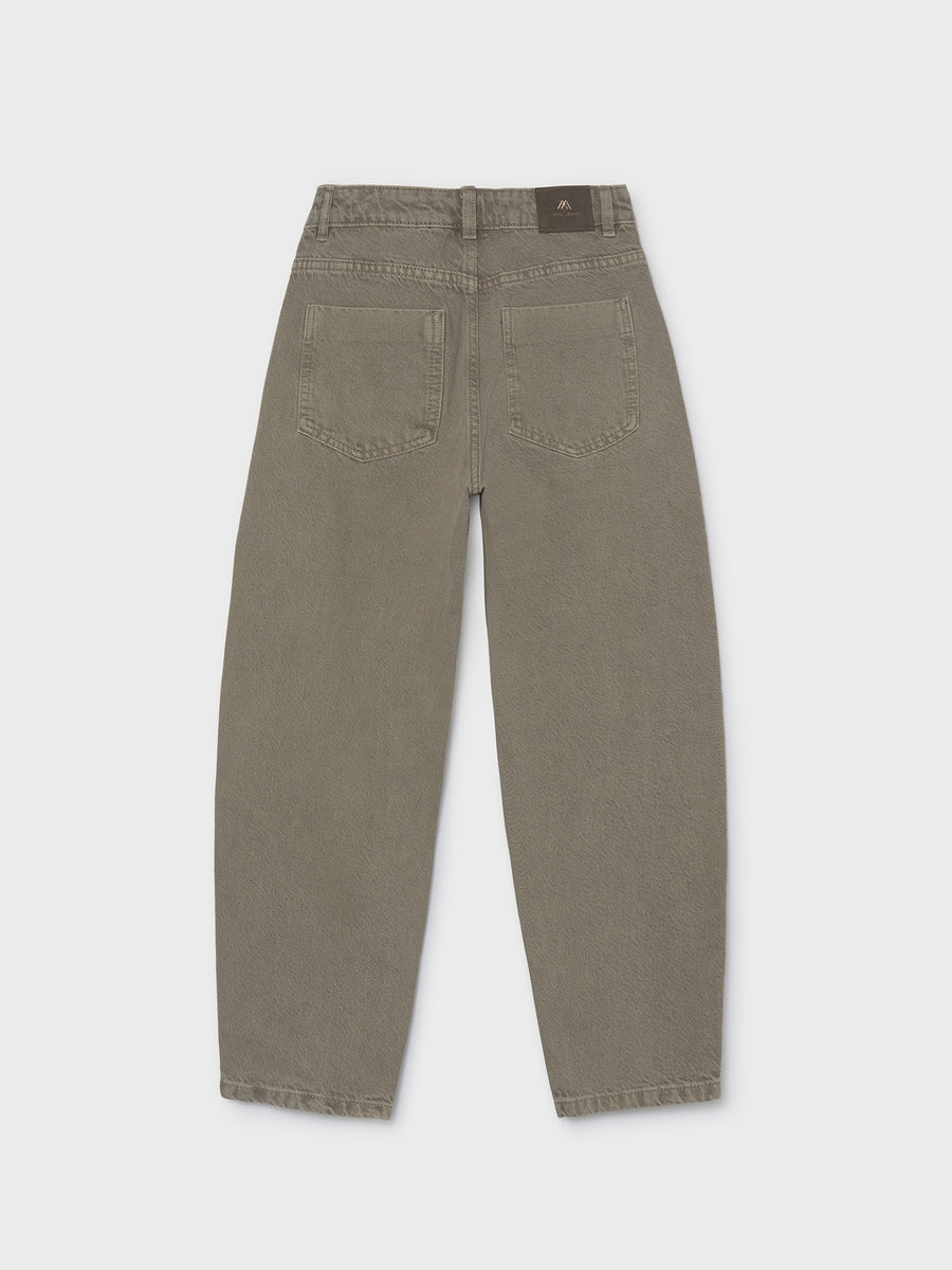 Calça sarja barrel Alga (Azeitona)  para Menina - Mayoral
