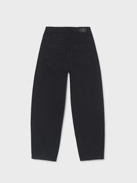 Calça sarja barrel Preto (Preto)  para Menina - Mayoral