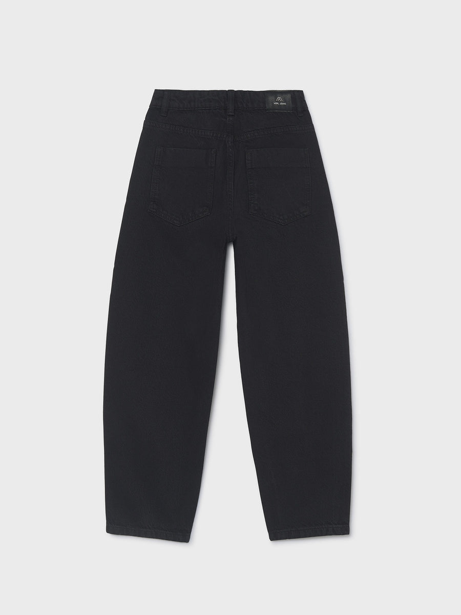 Calça sarja barrel Preto (Preto)  para Menina - Mayoral