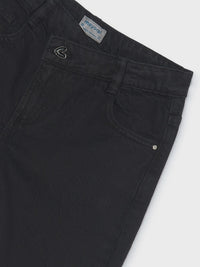 Calça sarja barrel Preto (Preto)  para Menina - Mayoral