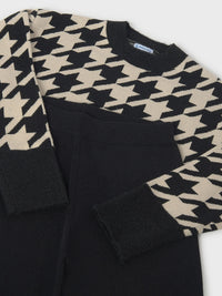 Conj.calça tricô jacquard Preto (Preto)  para Menina - Mayoral