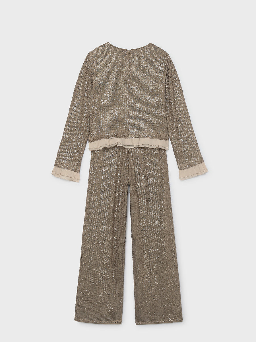 Conj. calça lantejoulas Bronze (Dourado)  para Menina - Mayoral