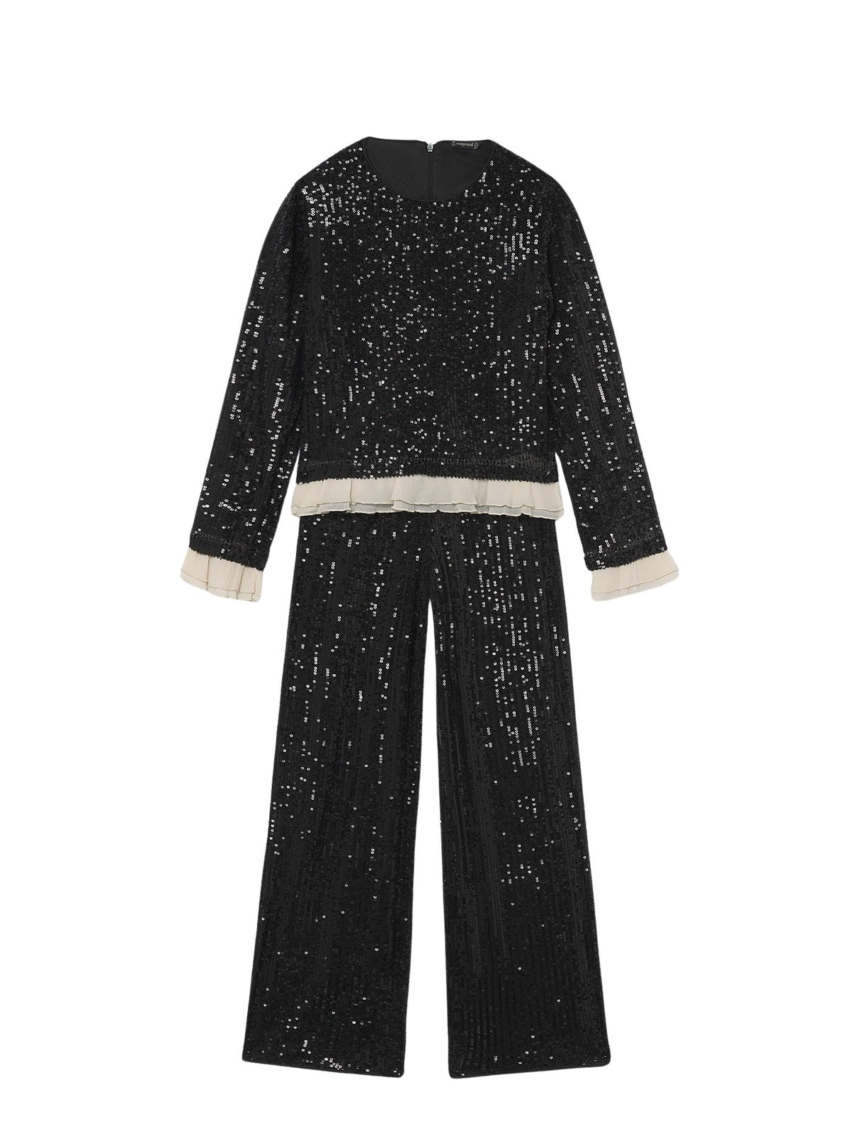 Conj. calça lantejoulas Preto (Preto)  para Menina - Mayoral