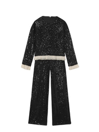 Conj. calça lantejoulas Preto (Preto)  para Menina - Mayoral