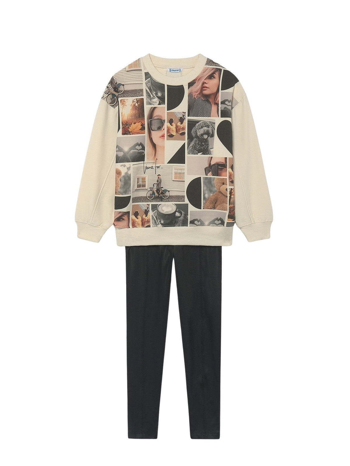 Conj. leggings polar fleece Preto (Preto)  para Menina - Mayoral