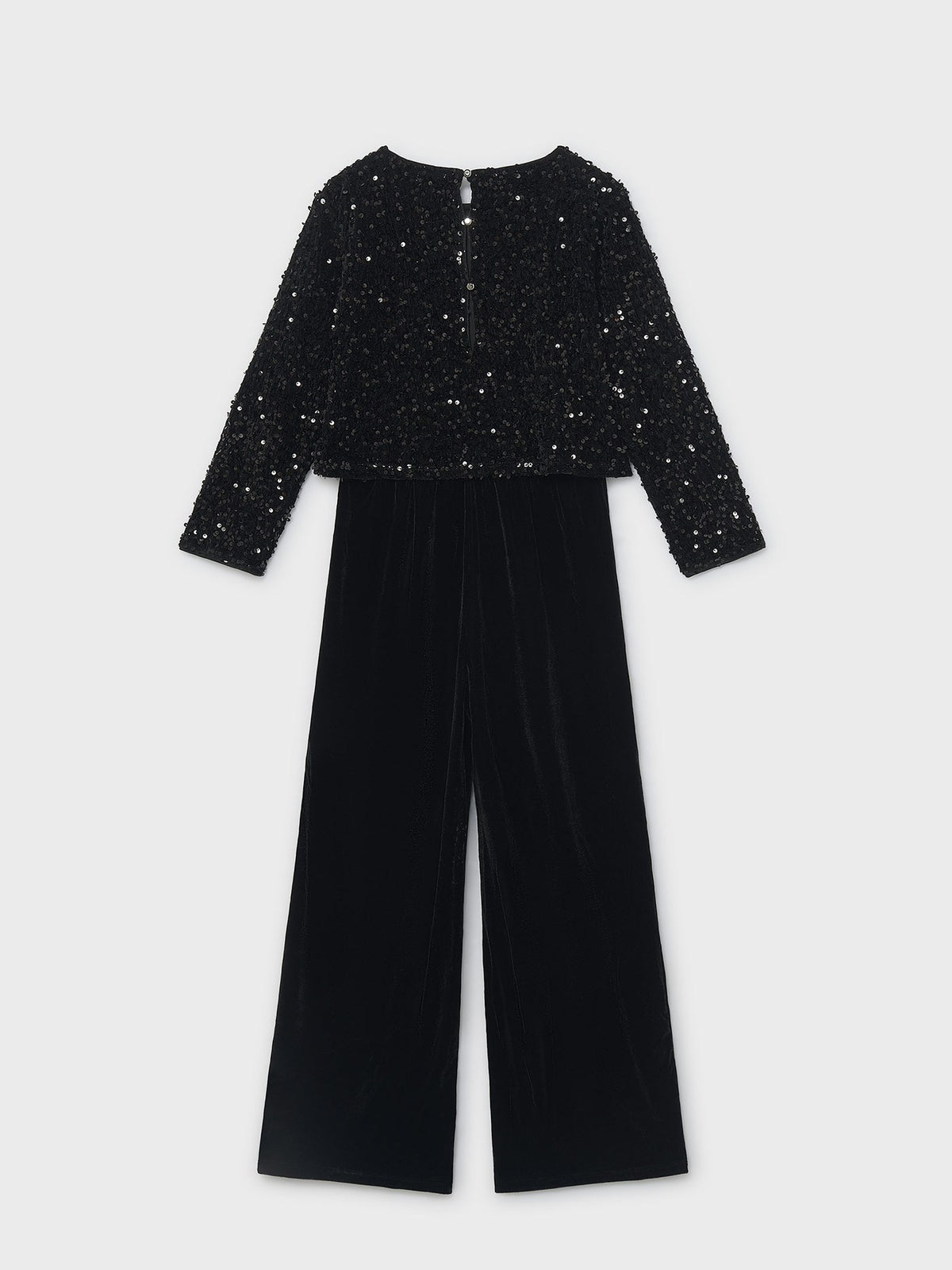 Macacão veludo lantejoulas Preto (Preto)  para Menina - Mayoral