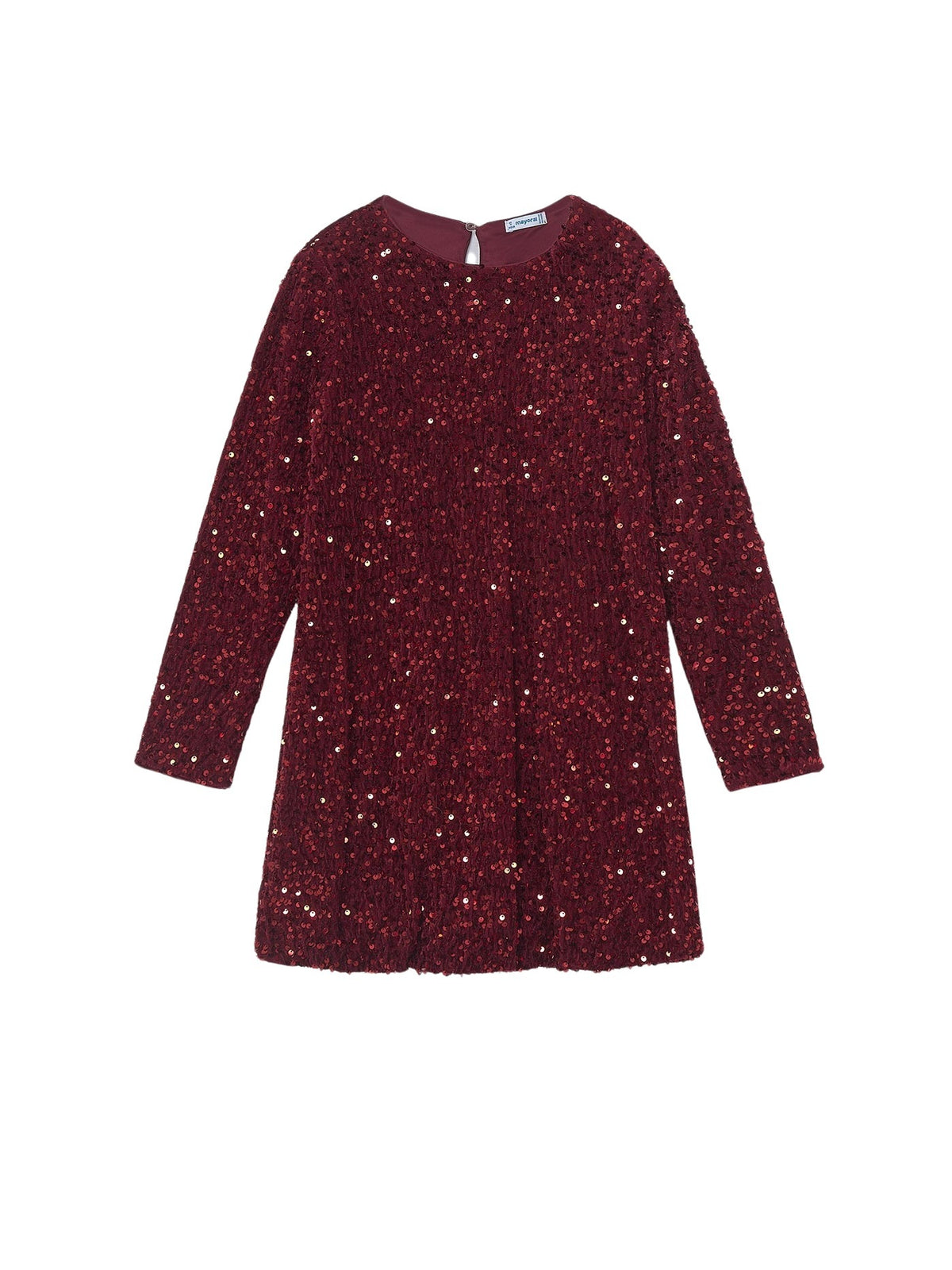 Vestido veludo lantejoulas Granate (Bordeaux)  para Menina - Mayoral