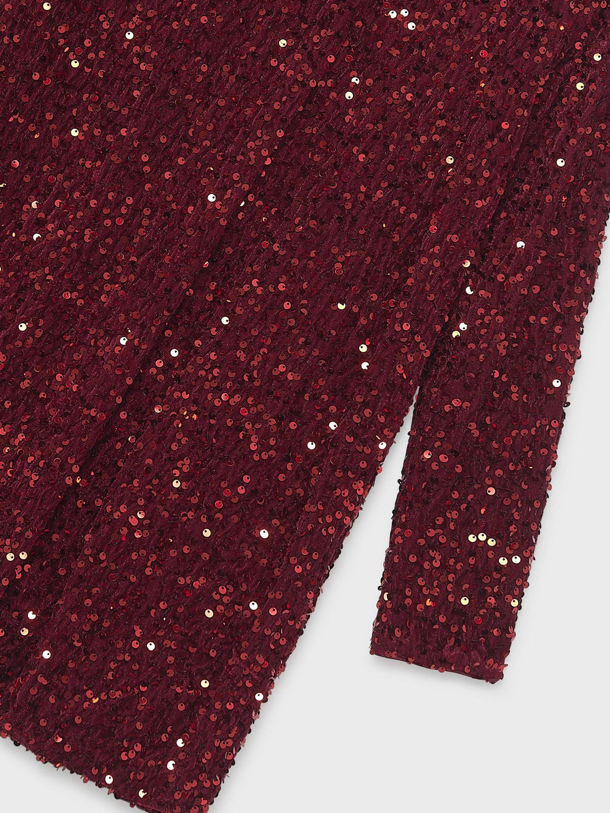 Vestido veludo lantejoulas Granate (Bordeaux)  para Menina - Mayoral