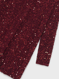 Vestido veludo lantejoulas Granate (Bordeaux)  para Menina - Mayoral