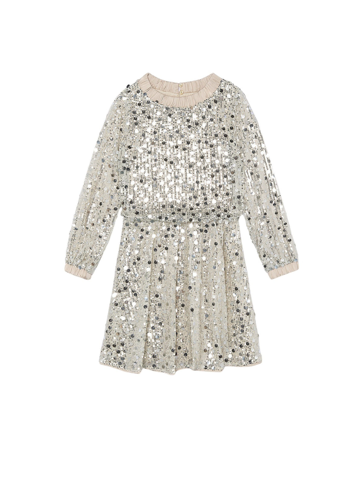 Vestido lantejoulas Aveia (Bege)  para Menina - Mayoral