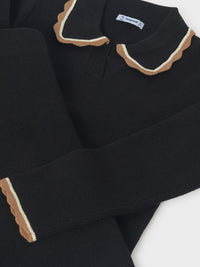 Conj. saia tricô Preto (Preto)  para Menina - Mayoral