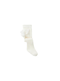 Meia calça folhos Crú (Creme / Pérola)  para Bebé Menina - Mayoral
