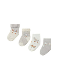 Set 4 soquetes Neblina (Cinza Claro)  para Bebé Menino - Mayoral
