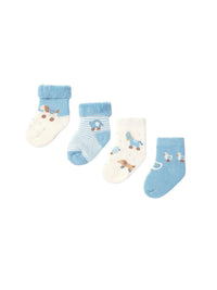 Set 4 soquetes Azul céu (Celeste)  para Bebé Menino - Mayoral