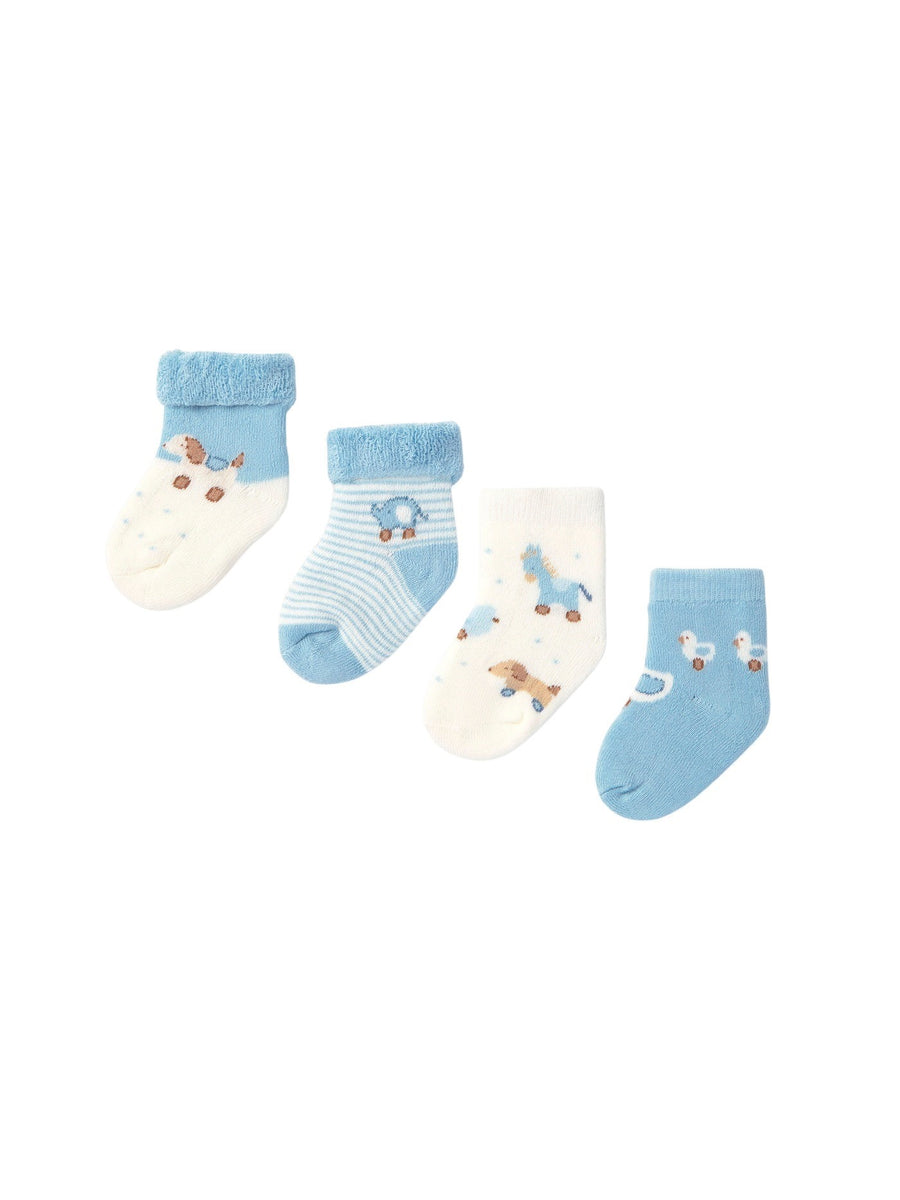 Set 4 soquetes Azul céu (Celeste)  para Bebé Menino - Mayoral