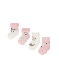 Set 4 soquetes Rosa baby (Rosa Bébé)  para Bebé Menino - Mayoral