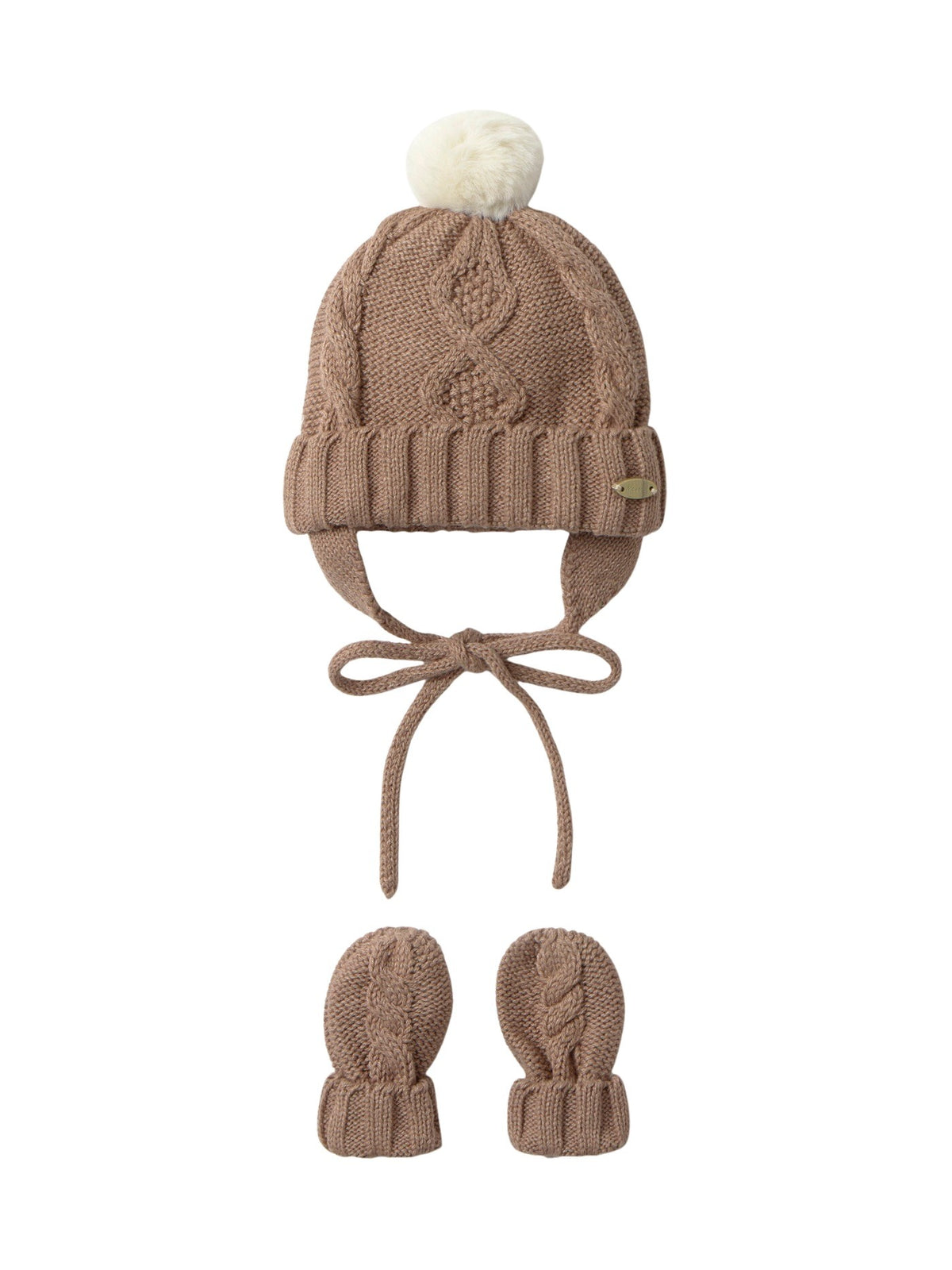 Conj. gorro/luvas tricot Brownie vi (Castanho)  para Bebé Menino - Mayoral