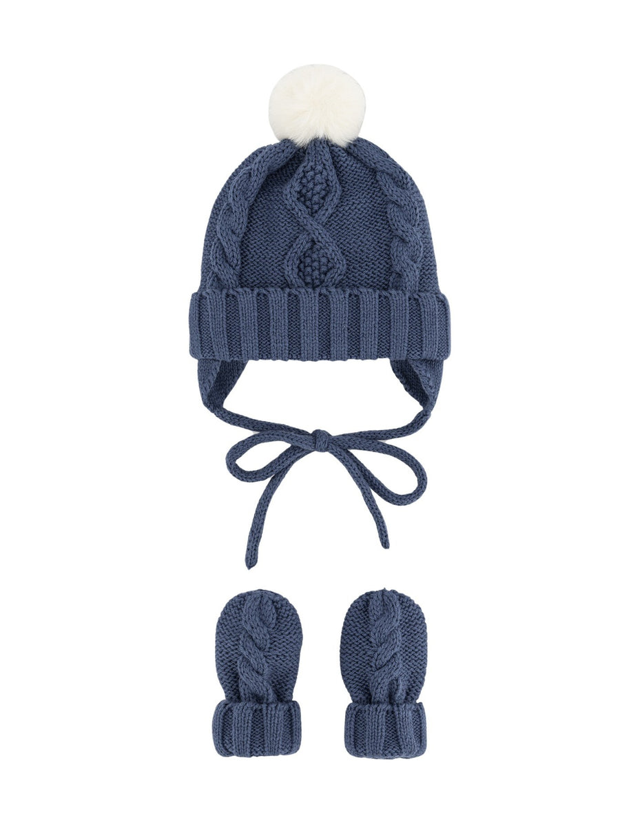 Conj. gorro/luvas tricot Blueberry (Bordeaux)  para Bebé Menino - Mayoral