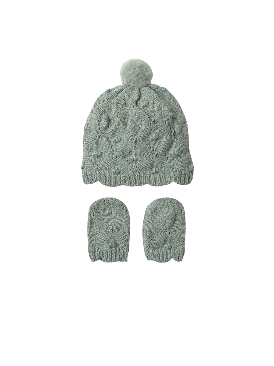 Conj.gorro e luvas Menta (Verde seco)  para Bebé Menina - Mayoral