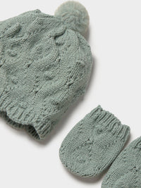 Conj.gorro e luvas Menta (Verde seco)  para Bebé Menina - Mayoral