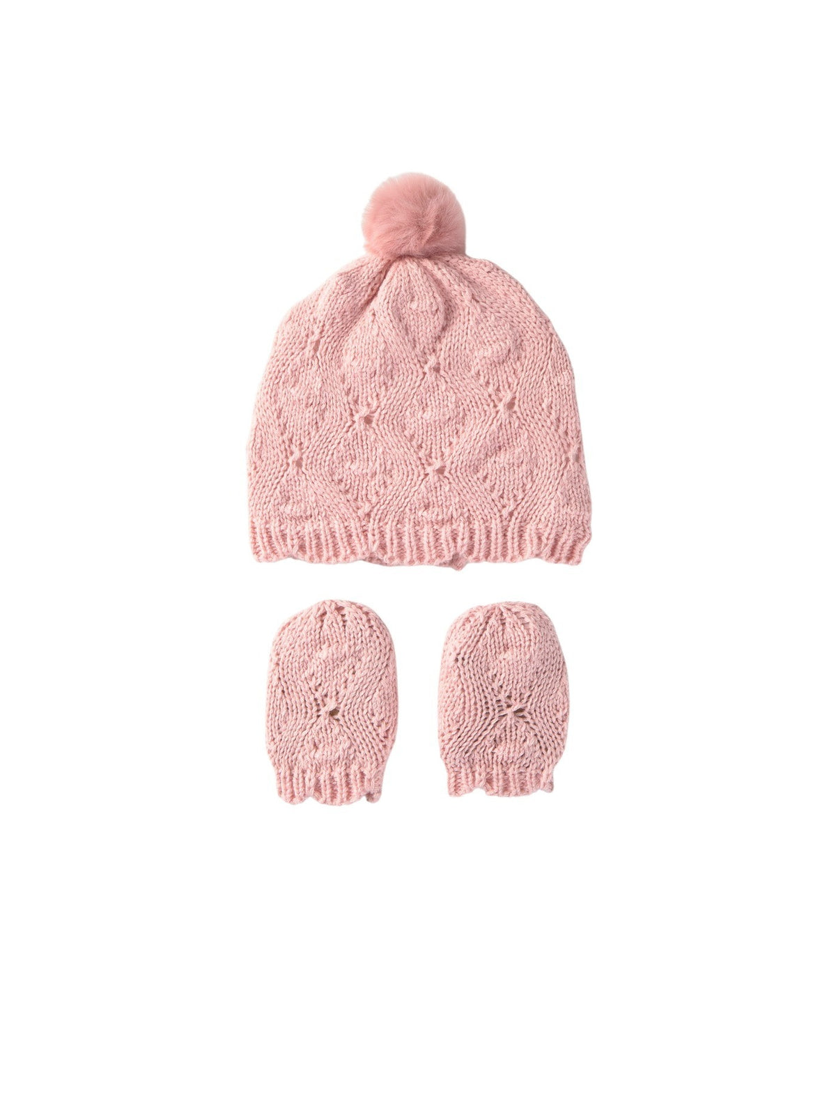 Conj.gorro e luvas Rosa b vig (Rosa Bébé)  para Bebé Menina - Mayoral