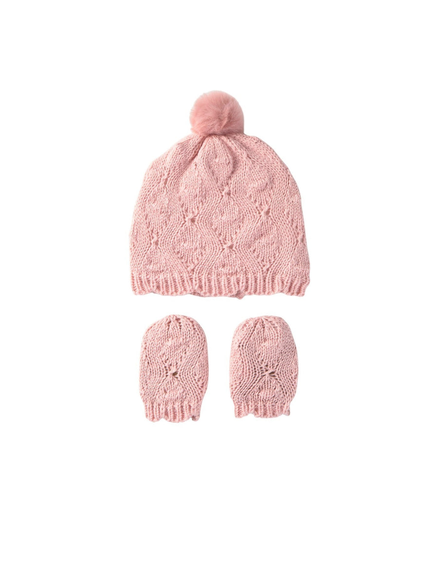 Conj.gorro e luvas Rosa b vig (Rosa Bébé)  para Bebé Menina - Mayoral