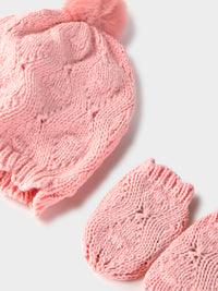 Conj.gorro e luvas Rosa b vig (Rosa Bébé)  para Bebé Menina - Mayoral