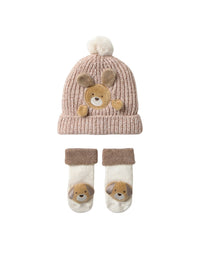 Conjunto de gorro e meias Moca mez (Castanho Claro)  para Bebé Menino - Mayoral