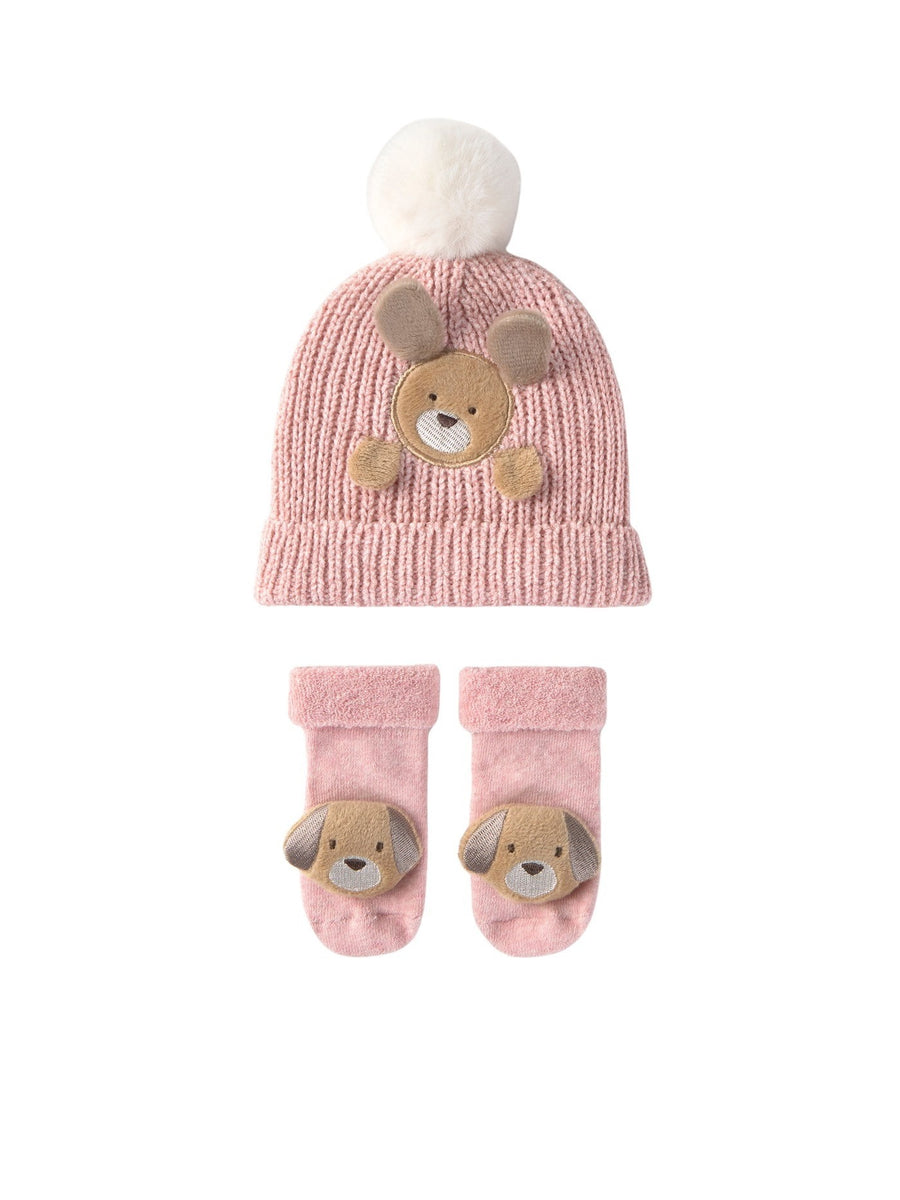 Conjunto de gorro e meias Rosa baby (Rosa Bébé)  para Bebé Menino - Mayoral