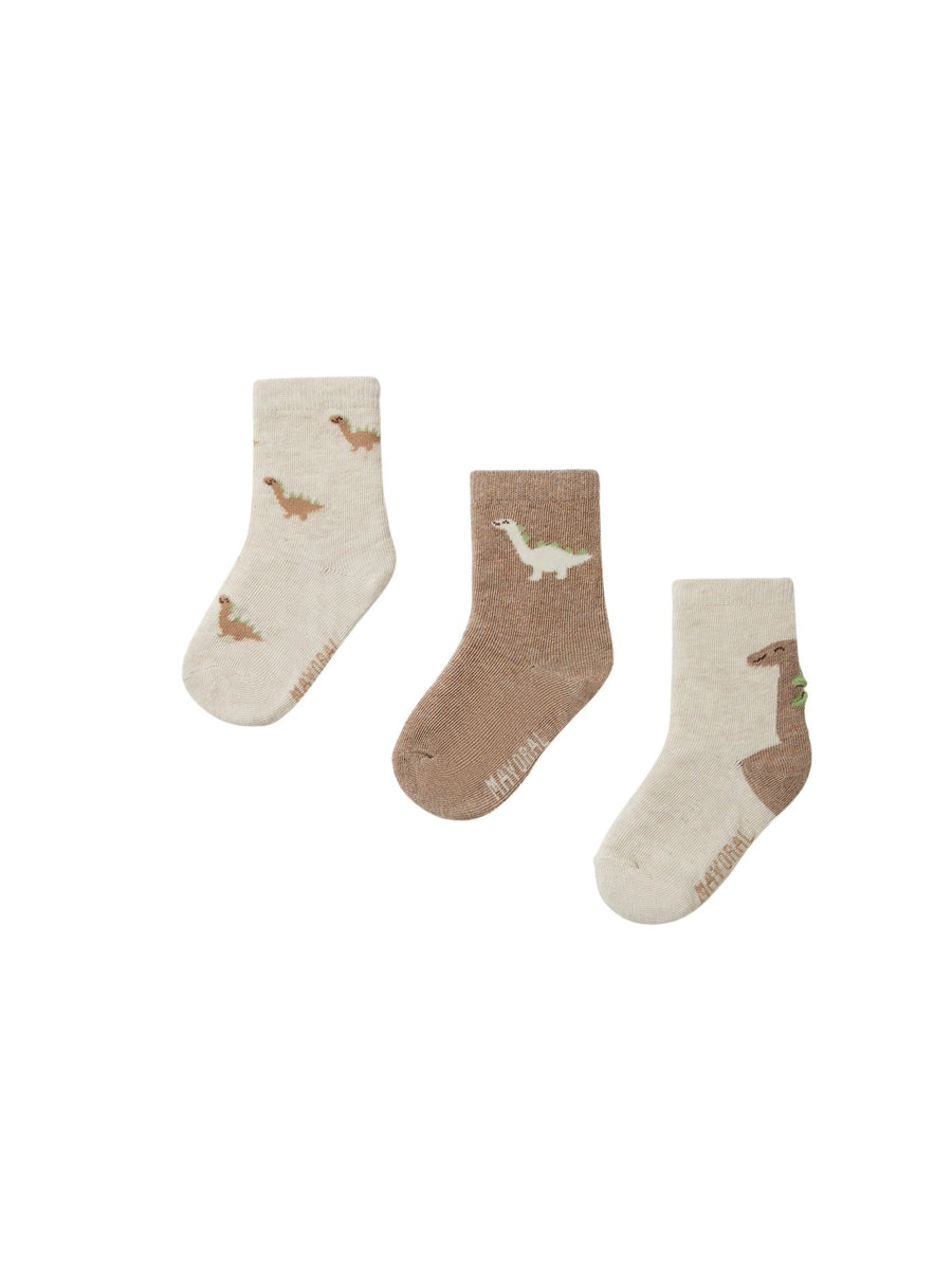 Set meias estampadas Trufa vig (Castanho Claro)  para Bebé Menino - Mayoral