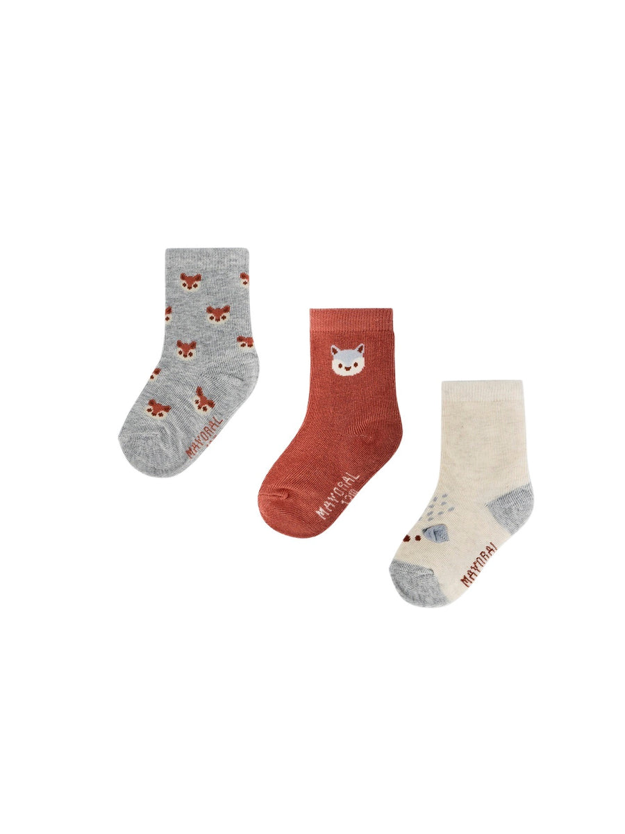Set meias estampadas Telha (Tijolo)  para Bebé Menino - Mayoral