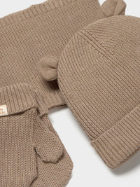 Conj. gorro gola 3pc Trufa vig (Castanho Claro)  para Bebé Menino - Mayoral