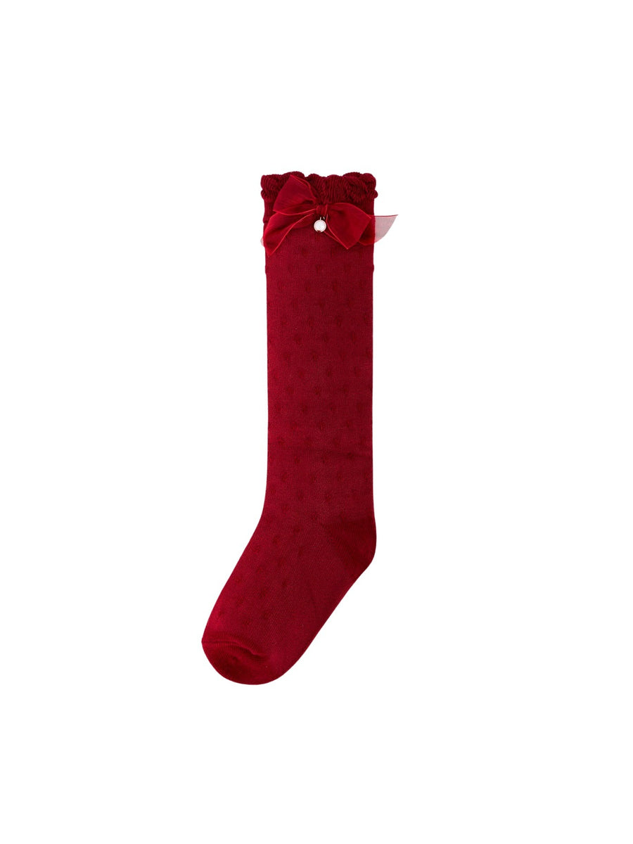 Meias Vermelho (Vermelho)  para Menina - Mayoral