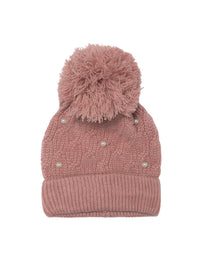 Gorro tricô pérolas Pastel mez (Salmão)  para Menina - Mayoral