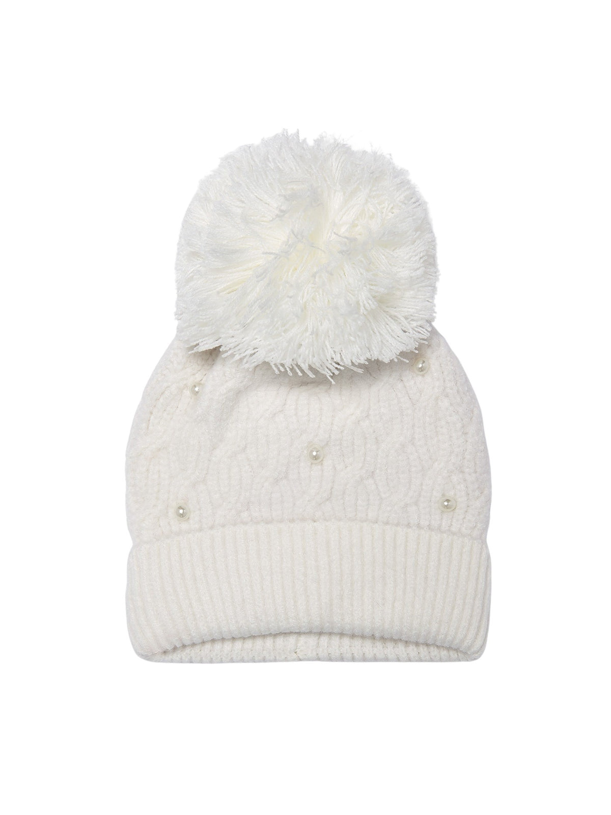 Gorro tricô pérolas Crú (Creme / Pérola)  para Menina - Mayoral