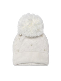 Gorro tricô pérolas Crú (Creme / Pérola)  para Menina - Mayoral