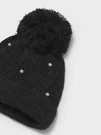 Gorro tricô pérolas Preto (Preto)  para Menina - Mayoral
