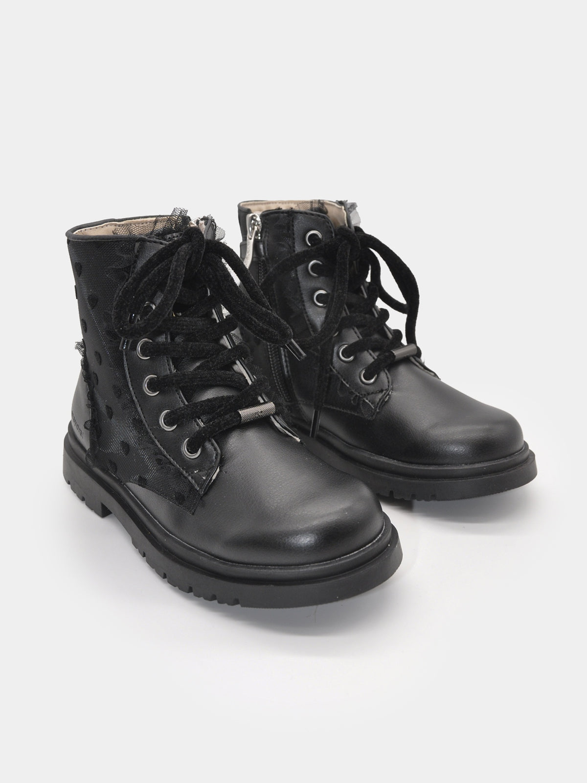 Bota rendada Preto (Preto)  para Menina - Mayoral