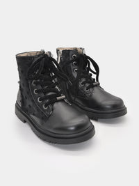 Bota rendada Preto (Preto)  para Menina - Mayoral