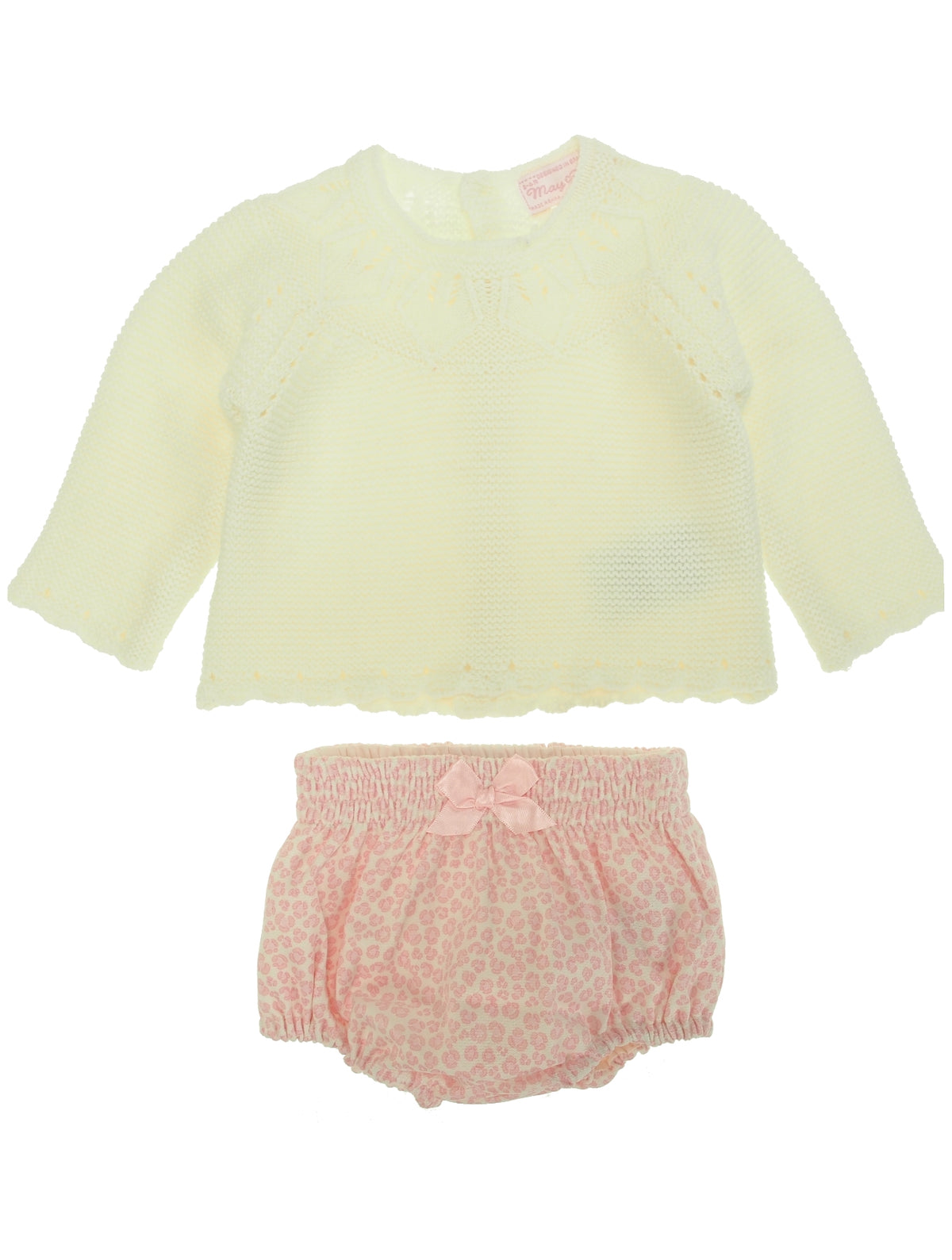 Conj. calça e jersey Crú (Creme / Pérola)  para Bebé Menina - Mayoral