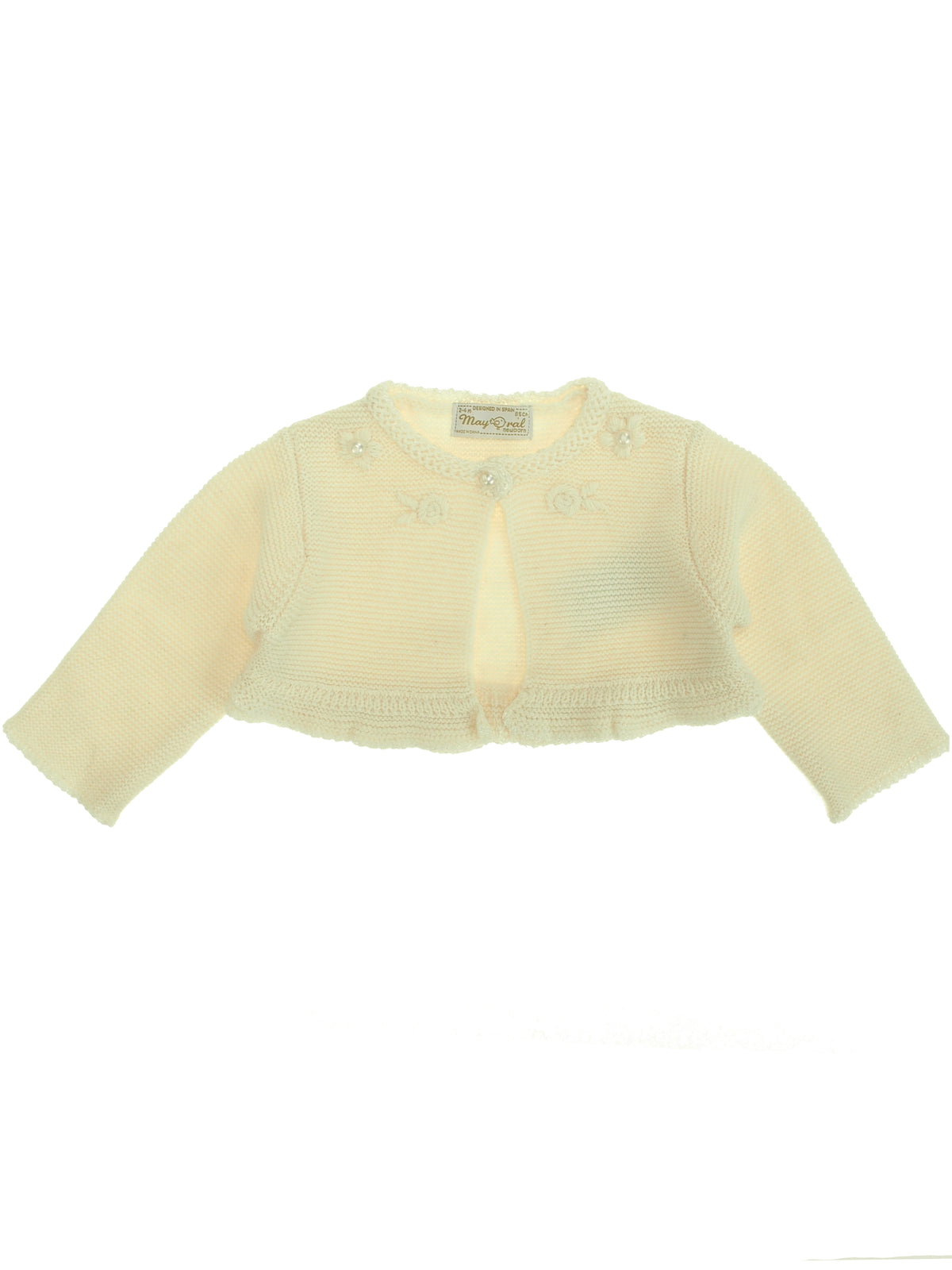 Casaco tricot bebé Crú (Creme / Pérola)  para Bebé Menina - Mayoral