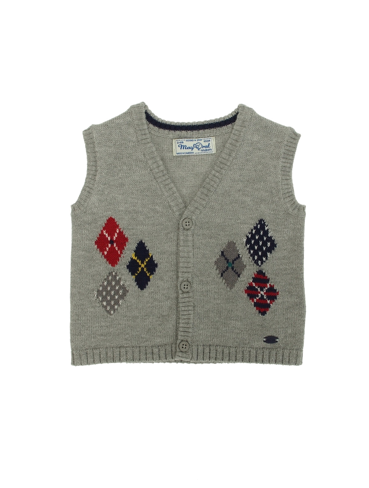 Colete tricot Cinza vig (Cinza Claro)  para Bebé Menino - Mayoral
