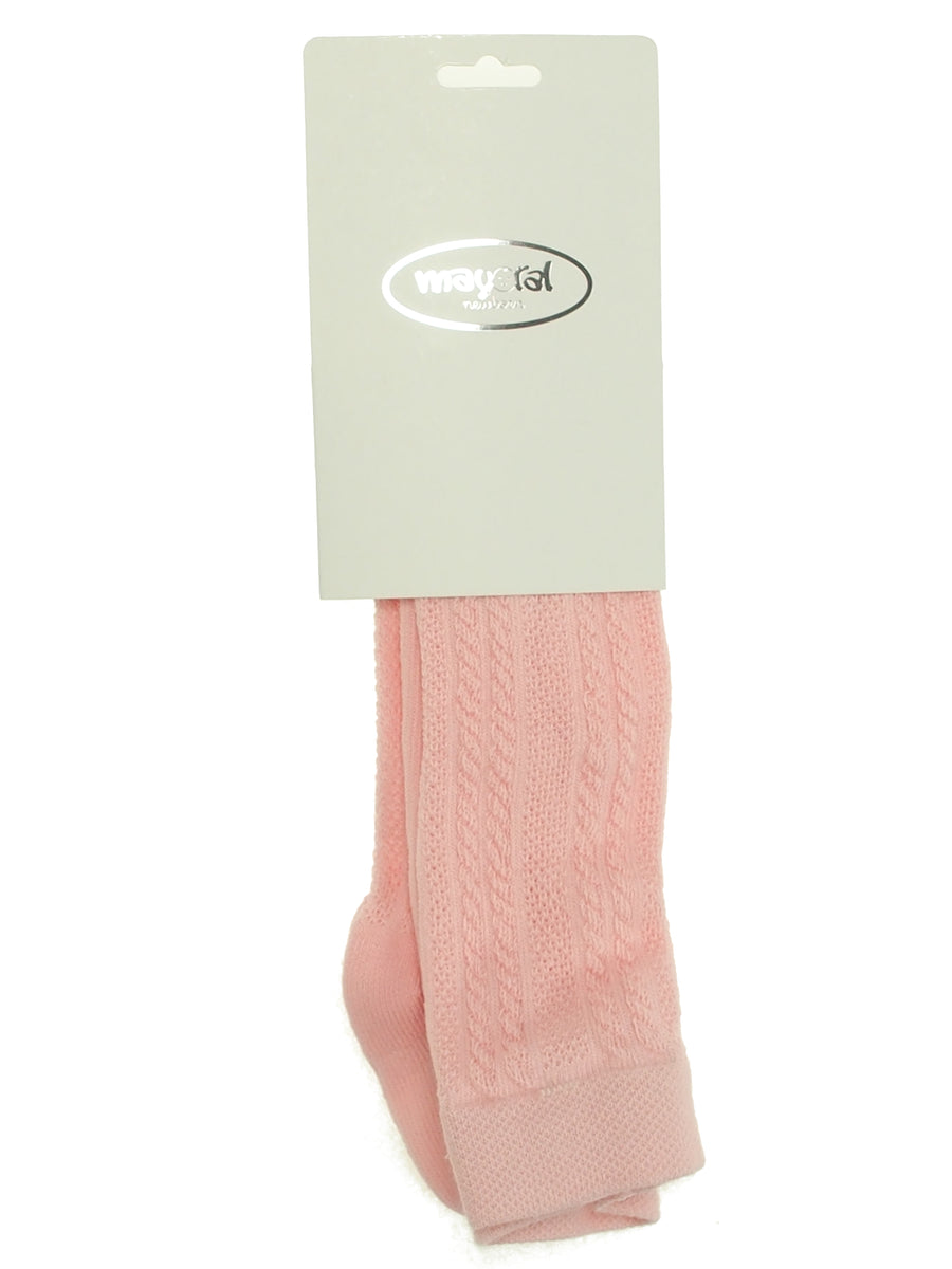 Meia calça estruturada Old pink (Rosa Velho)  para Bebé Menina - Mayoral