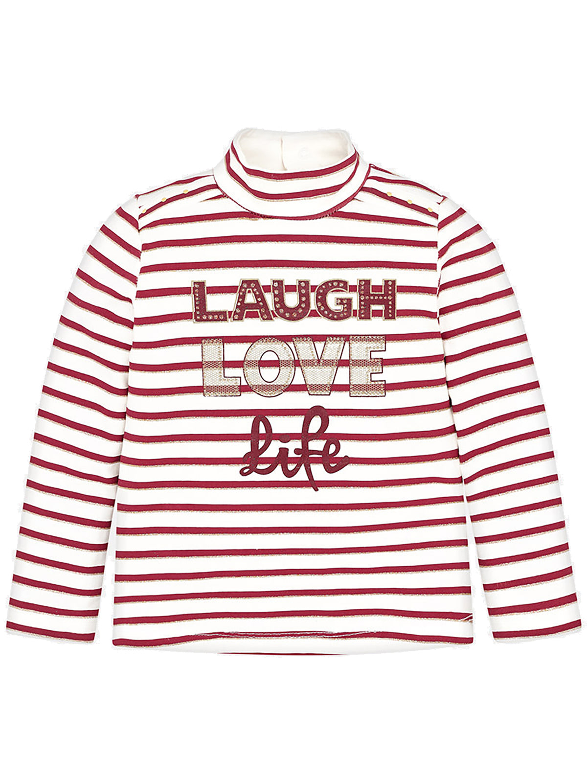 Camisola riscas lurex Framboesa  (Vermelho Escuro)  para Menina - Mayoral